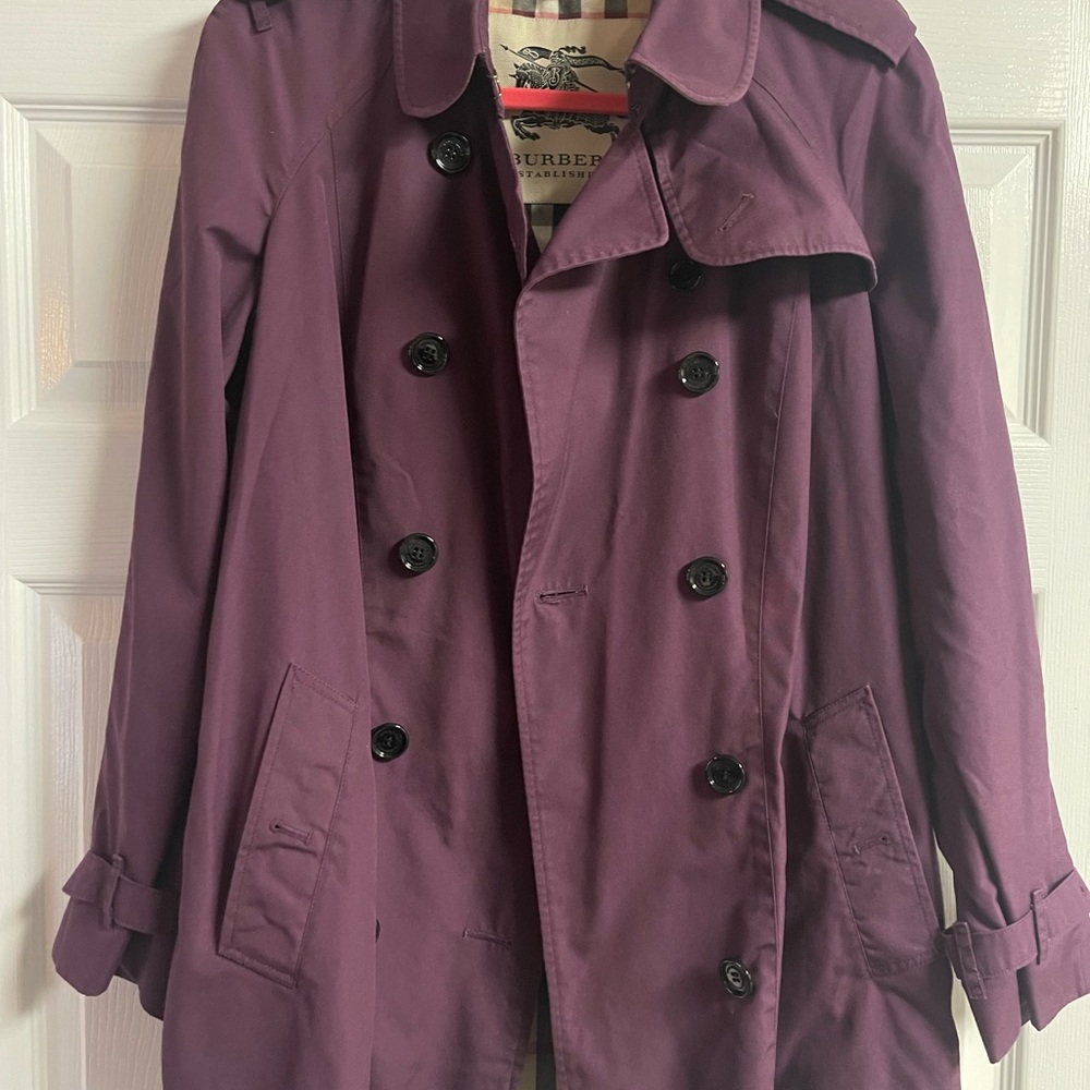 Burberry Purple Trench Coat